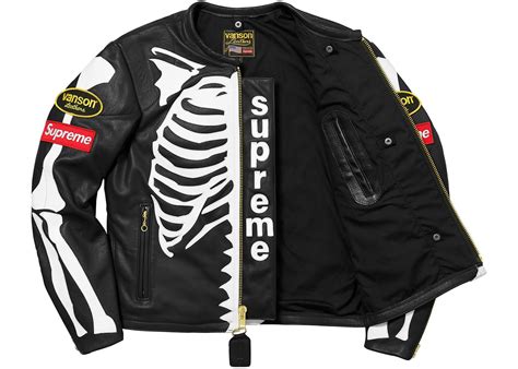 supreme vanson bones jacket